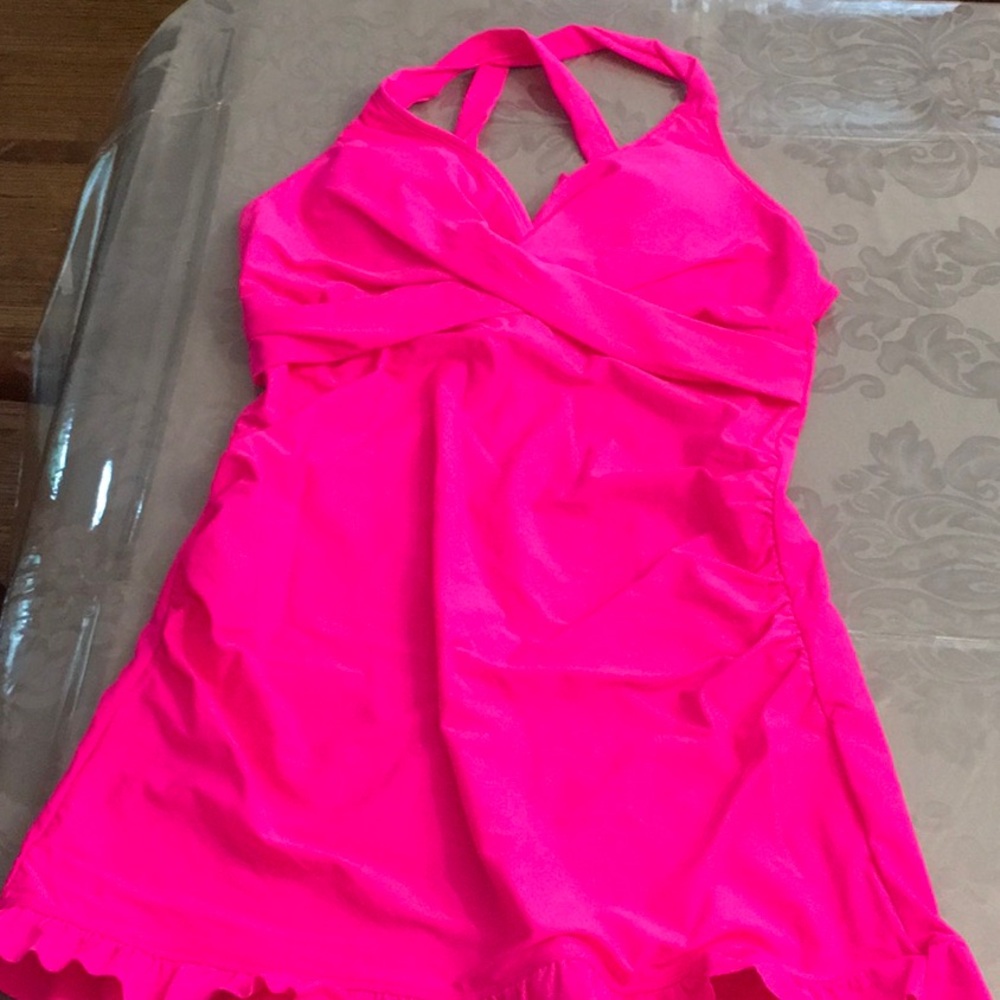Vibrant Pink Woman’s One Piece Swimsuit